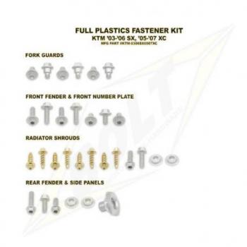 Kit vis complet de plastiques Bolt KTM SX/SX-F