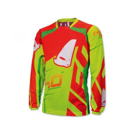 Maillot UFO 40th Anniversary rouge/jaune/vert fluo taille XL