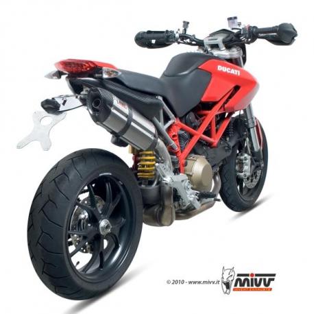 Silencieux MIVV Suono inox/casquette carbone Ducati Hypermotard 1100