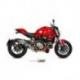 Silencieux MIVV Speed Edge inox/casquette carbone Ducati Monster 1200